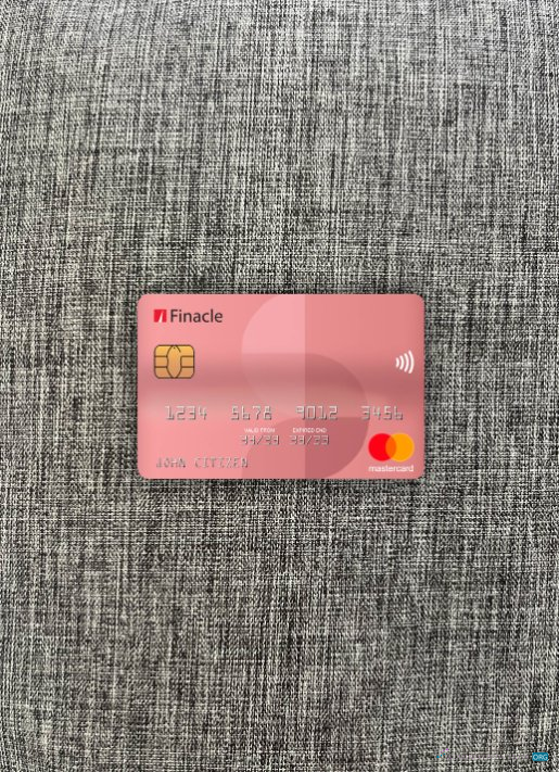 Download India Finacle bank mastercard photolook front Photoshop template